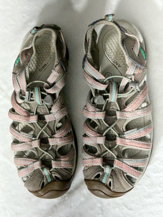 Keen Shoes - Keen Whisper Women's Taupe Salmon Teal Outdoor Waterproof Strap Sandals Size 10
